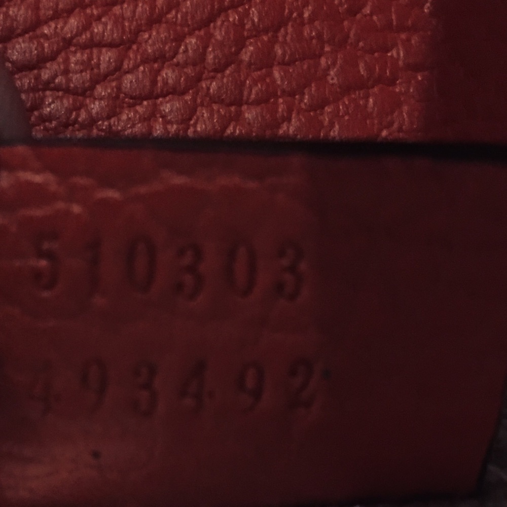 ❤️GUCCI❤️NEW pebbled leather interlocking G orange - Picture 6 of 7